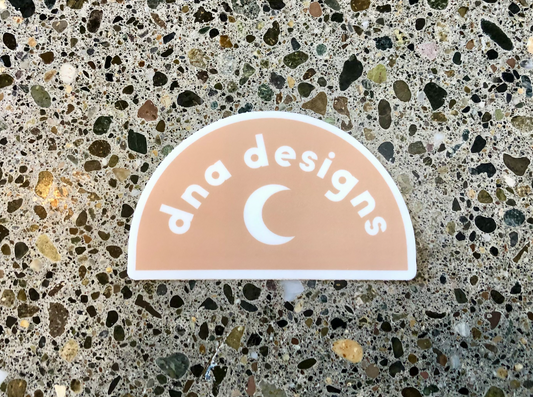 DNA Half Moon Sticker
