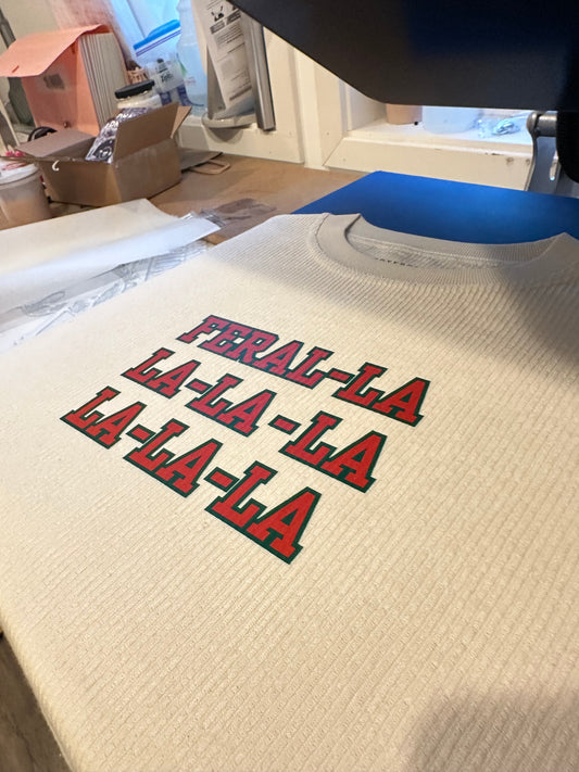 FERAL La La La La Crewneck